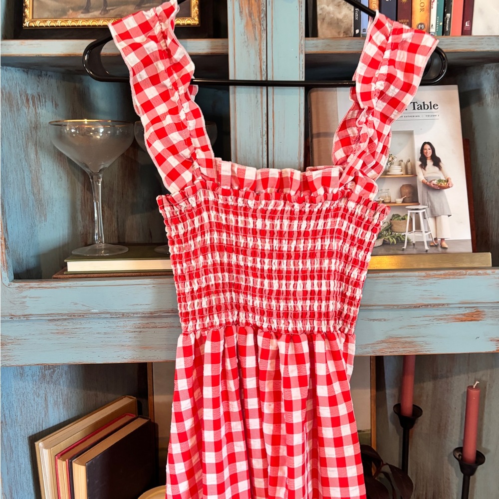 Gingham printed maxi dress med - Picture 12 of 12